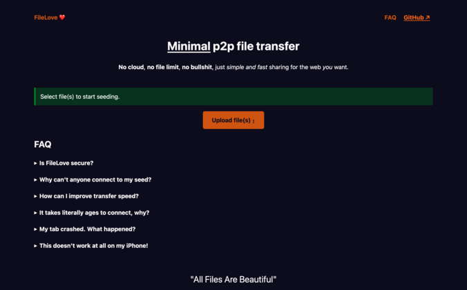 FileLove Desktop Ansicht