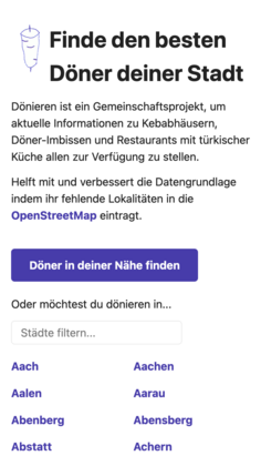 Dönieren Mobile Ansicht