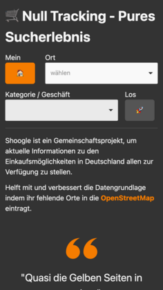 Shoogle Mobile Ansicht
