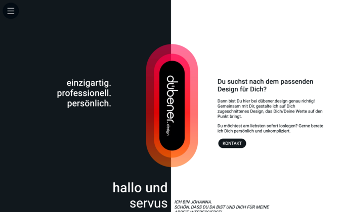 Dübener Design Desktop Ansicht