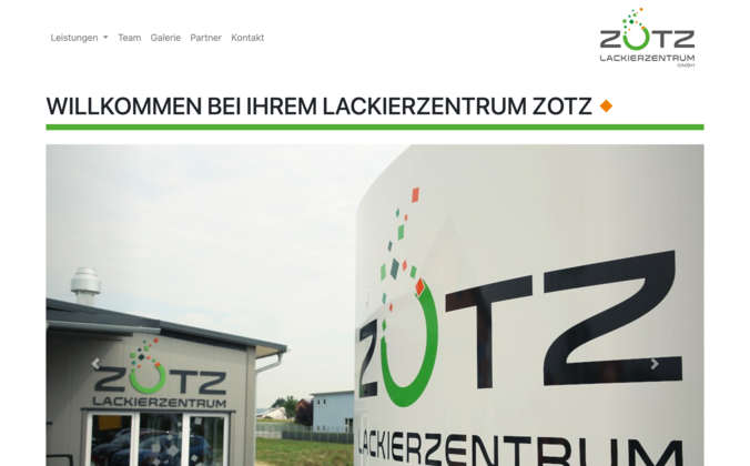 Lackierzentrum Zotz Desktop Ansicht