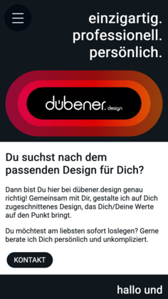 Dübener Design Mobile Ansicht